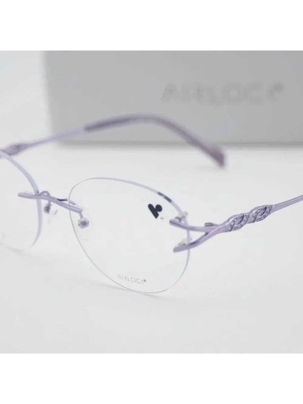 AIRLOCK JADE 202 532 Rimless Cat Eye Eyeglasses 52mm – Lilac